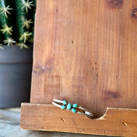 Langley Authentic Turquoise Cuff Bracelet - Picture 6 of 7